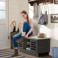 Load image into Gallery viewer, Shoe Bench with 6 Storage Compartments and 3 Adjustable Shelves and Cushion
