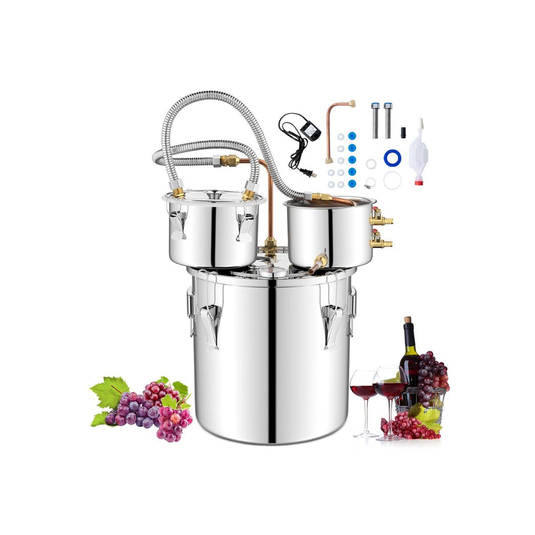 22L Stainless Steel Water Alcohol Distiller with Build-in Thermometer