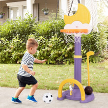 Load image into Gallery viewer, 4-In-1 Kids Basketball Hoop with Adjustable Height for Kids

