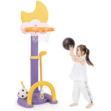 Load image into Gallery viewer, 4-In-1 Kids Basketball Hoop with Adjustable Height for Kids
