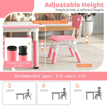 Load image into Gallery viewer, Kids Table and 4 Chairs Set with Graffiti Desktop for Home Daycare School
