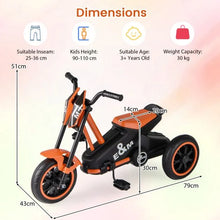 Load image into Gallery viewer, 3-Wheel Toddler Bike with Foot Pedals and Steering Handlebars
