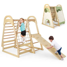 Load image into Gallery viewer, Multi-functional Kid's Climbing Toy with Slide and Climbing Net
