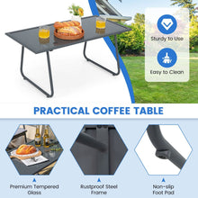 Load image into Gallery viewer, 4 Piece Garden Patio Bistro Furniture Set with Loveseat, Coffee Table and 2 Chairs
