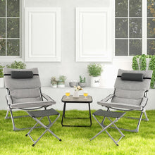 Load image into Gallery viewer, 5 Piece Patio Sling Chair Set with Ottoman and Coffee Table
