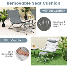 Load image into Gallery viewer, 5 Piece Patio Sling Chair Set with Ottoman and Coffee Table
