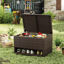 Load image into Gallery viewer, PE Rattan Storage Bin with Waterproof Liner and Shoe Rack
