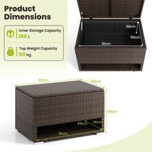 Load image into Gallery viewer, PE Rattan Storage Bin with Waterproof Liner and Shoe Rack
