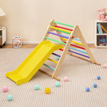 Load image into Gallery viewer, Pikler Triangle Set Foldable Triangle Climber with Slide
