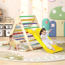 Load image into Gallery viewer, Pikler Triangle Set Foldable Triangle Climber with Slide
