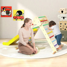 Load image into Gallery viewer, Pikler Triangle Set Foldable Triangle Climber with Slide
