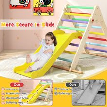 Load image into Gallery viewer, Pikler Triangle Set Foldable Triangle Climber with Slide

