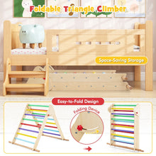 Load image into Gallery viewer, Pikler Triangle Set Foldable Triangle Climber with Slide

