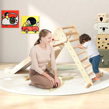Load image into Gallery viewer, Pikler Triangle Set Foldable Triangle Climber with Slide
