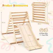 Load image into Gallery viewer, Pikler Triangle Set Foldable Triangle Climber with Slide
