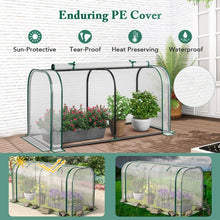 Load image into Gallery viewer, Portable Garden Patio Greenhouse with Roll-up Zipper Door and Waterproof Sun-Protective PE Cover
