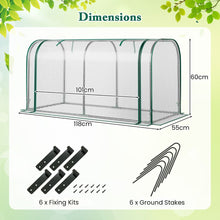 Load image into Gallery viewer, Portable Garden Patio Greenhouse with Roll-up Zipper Door and Waterproof Sun-Protective PE Cover
