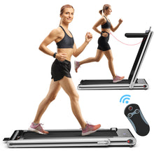 Load image into Gallery viewer, 2-in-1 Folding Treadmill Under Desk Walking Treadmill with Dual LED Display
