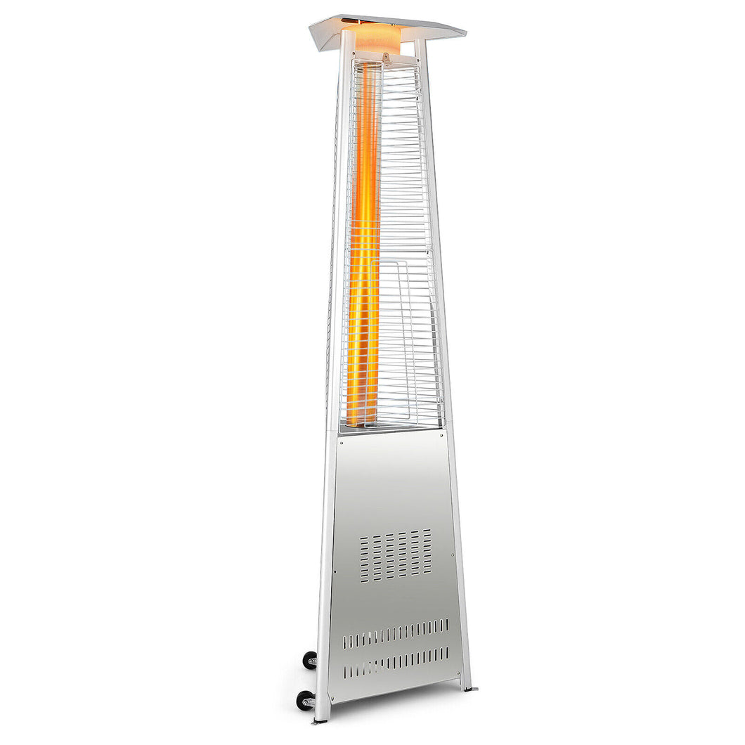 42,000 BTU Outdoor Patio Gas Heater 13KW Pyramid Propane Heater with Wheels