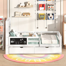 Load image into Gallery viewer, Single Size Bed Frame with 2 Storage Drawers White
