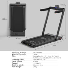 Load image into Gallery viewer, 2-in-1 Folding Treadmill Under Desk Walking Treadmill with Dual LED Display
