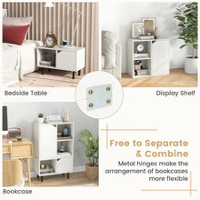 Load image into Gallery viewer, Stackable Bookcase with Adjustable Shelf and Cubes for Living Room Bedroom
