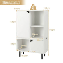 Load image into Gallery viewer, Stackable Bookcase with Adjustable Shelf and Cubes for Living Room Bedroom
