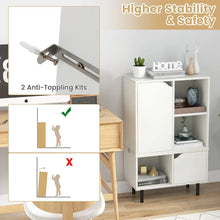 Load image into Gallery viewer, Stackable Bookcase with Adjustable Shelf and Cubes for Living Room Bedroom
