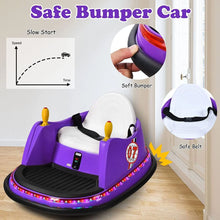 Load image into Gallery viewer, Kids Ride-On Bumper Car with Colorful Flashing Lights and Music
