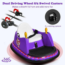 Load image into Gallery viewer, Kids Ride-On Bumper Car with Colorful Flashing Lights and Music
