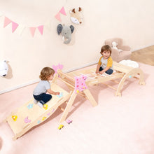 Load image into Gallery viewer, Wooden Montessori Climbing Set with Climbing Rope and Ladder
