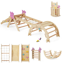 Load image into Gallery viewer, Wooden Montessori Climbing Set with Climbing Rope and Ladder
