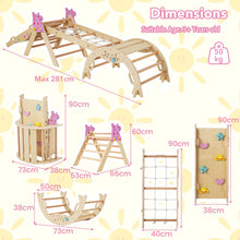 Load image into Gallery viewer, Wooden Montessori Climbing Set with Climbing Rope and Ladder
