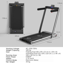 Load image into Gallery viewer, 2-in-1 Folding Treadmill Under Desk Walking Treadmill with Dual LED Display
