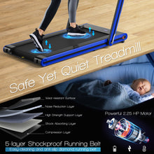 Load image into Gallery viewer, 2-in-1 Folding Treadmill Under Desk Walking Treadmill with Dual LED Display
