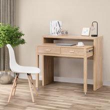 Load image into Gallery viewer, Extending Console Table Home Office Computer Desk Workstation W/ 2 Drawers
