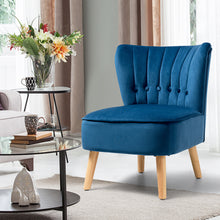 Load image into Gallery viewer, Home Velvet Accent Chair Occasional Soft Oyster Fluted Retro Bedroom Living Room
