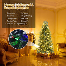 Load image into Gallery viewer, 6FT Artificial Christmas Tree 9 Flash Modes Pre-Lit Hinged Xmas Tree 350 LED
