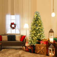 Load image into Gallery viewer, 6FT Artificial Christmas Tree 9 Flash Modes Pre-Lit Hinged Xmas Tree 350 LED

