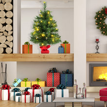 Load image into Gallery viewer, 2FT/60CM Mini Artificial Christmas Tree Tabletop Xmas Trees LED Light Indoor
