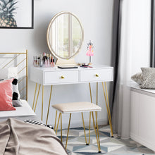 Load image into Gallery viewer, Vanity Dressing Table Set Makeup Desk Stool LED Light Storage Drawers Mirror

