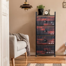 Load image into Gallery viewer, 4 Drawer Fabric Dresser Tower Vertical Storage Chest Organizer Unit Steel Frame
