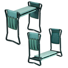 Load image into Gallery viewer, Folding Garden Kneeler and Seat Portable Kneeling Padded Stool W/ 2 Tool Pouches
