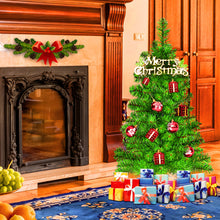 Load image into Gallery viewer, 3FT Mini Artificial Tabletop Christmas Tree w/ Burlap Base Green Xmas Decor Home
