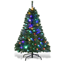 Load image into Gallery viewer, 5FT Artificial Christmas Tree Luxury Pre-lit Green Xmas Trees11 Modes LED Lights
