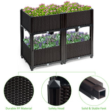 Load image into Gallery viewer, Set of 4 Raised Garden Bed Kits Elevated Flower Vegetable Herb Grow Planter Box
