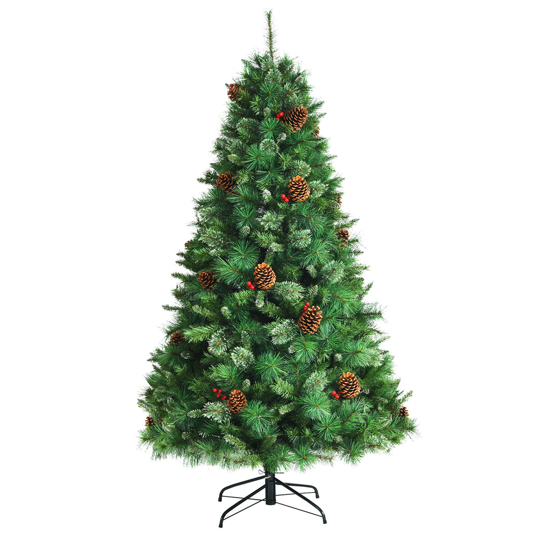 6ft Artificial Christmas Tree Unlit Life-Like Pine Tree Premium Hinged Xmas Tree