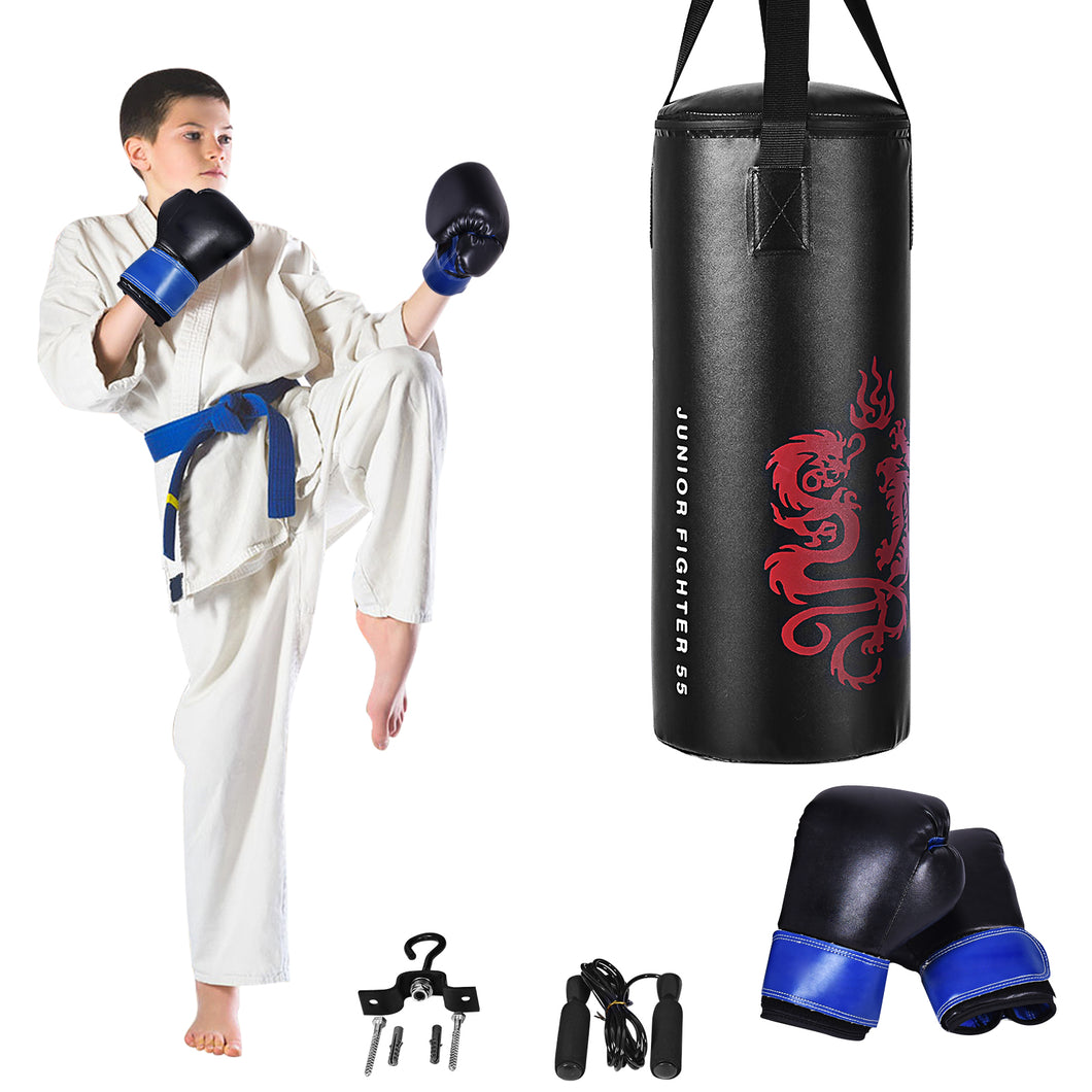 Kid's Boxing Suit Kids' Exercise Boxing Set Portable Boxing Suit w/ Rucksack for Exercise