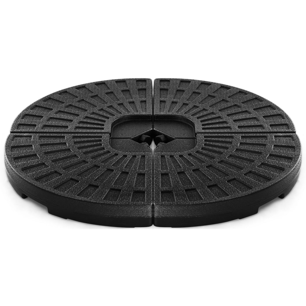 4PCS Fan Shaped Water or Sand Filled Umbrella Base Weight Stand Heavy Duty 66KG