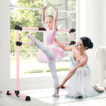 Load image into Gallery viewer, Double Ballet Barre Stretch Bar Portable Freestanding Dance Exercise Equipment
